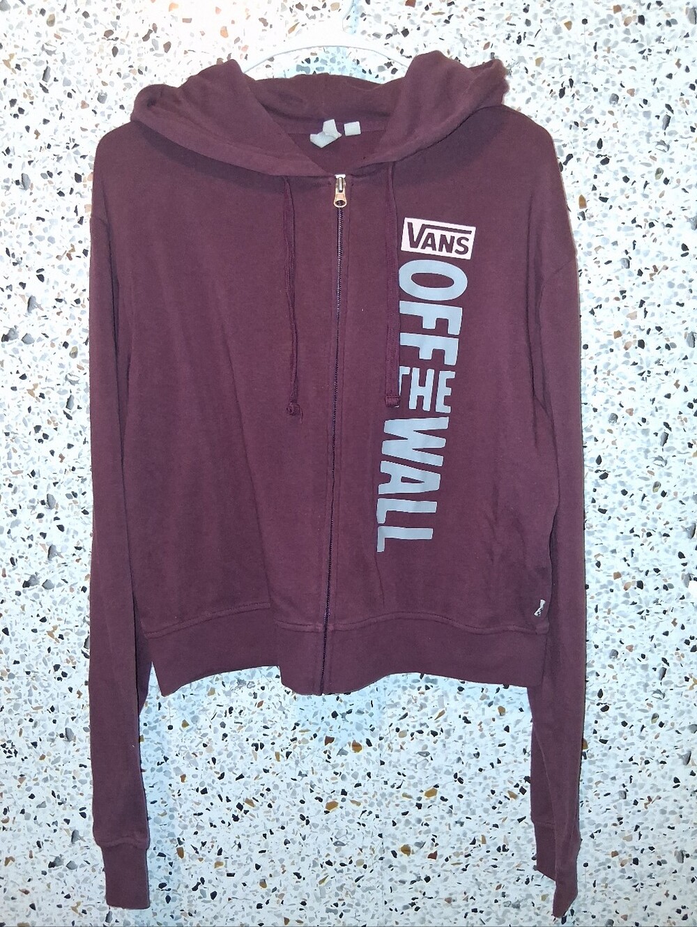 Womens Vans Off The Wall Zip Front Hoodie Size Small